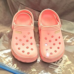 Amoji Pink Pool Sandal Size 10 Toddler insole 6.5 inch Preowned